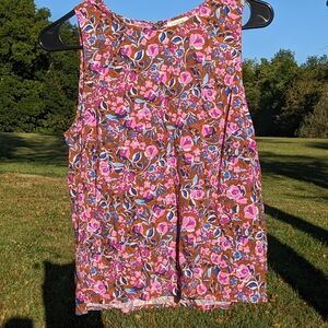 J Crew Pink Blue Floral Blouse XS NWT
